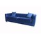Armen Living Cambridge Contemporary Sofa in Brushed Stainless Steel and Blue Velvet LCCM3BLUE - alternate 2